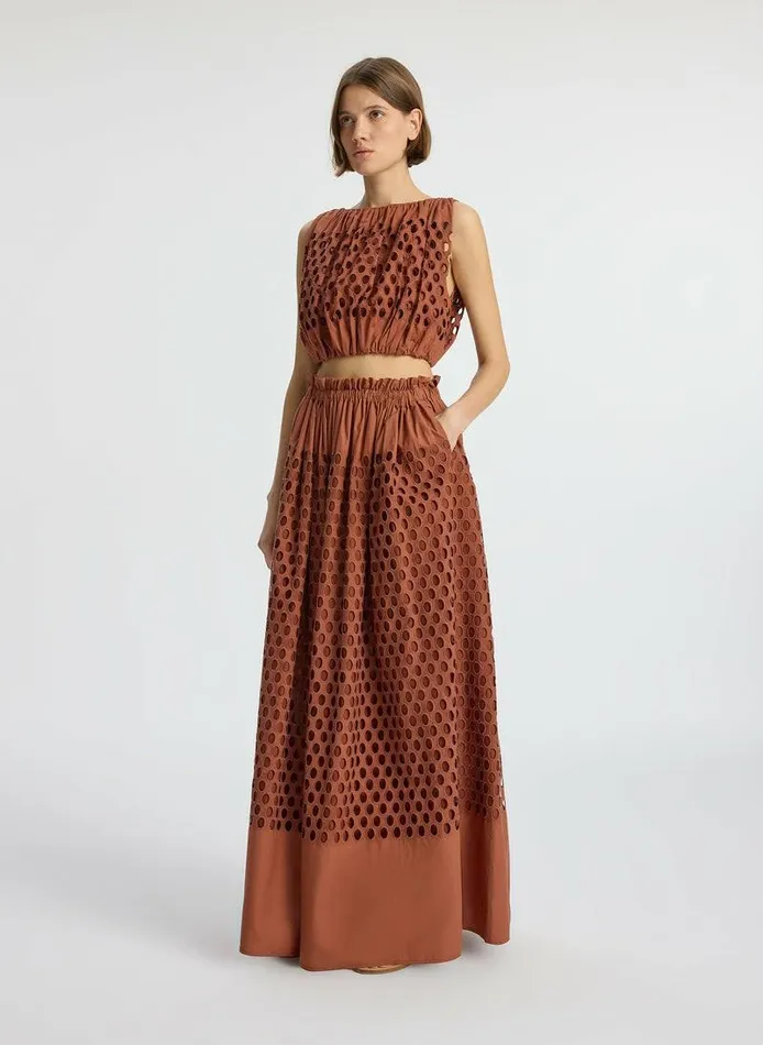Dresses Women ALC Raina Cropped Eyelet Top Sequoia Dresses Women ALC Raina Cropped Eyelet Top Sequoia