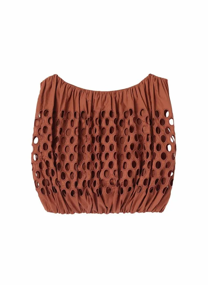 Dresses Women ALC Raina Cropped Eyelet Top Sequoia Dresses Women ALC Raina Cropped Eyelet Top Sequoia