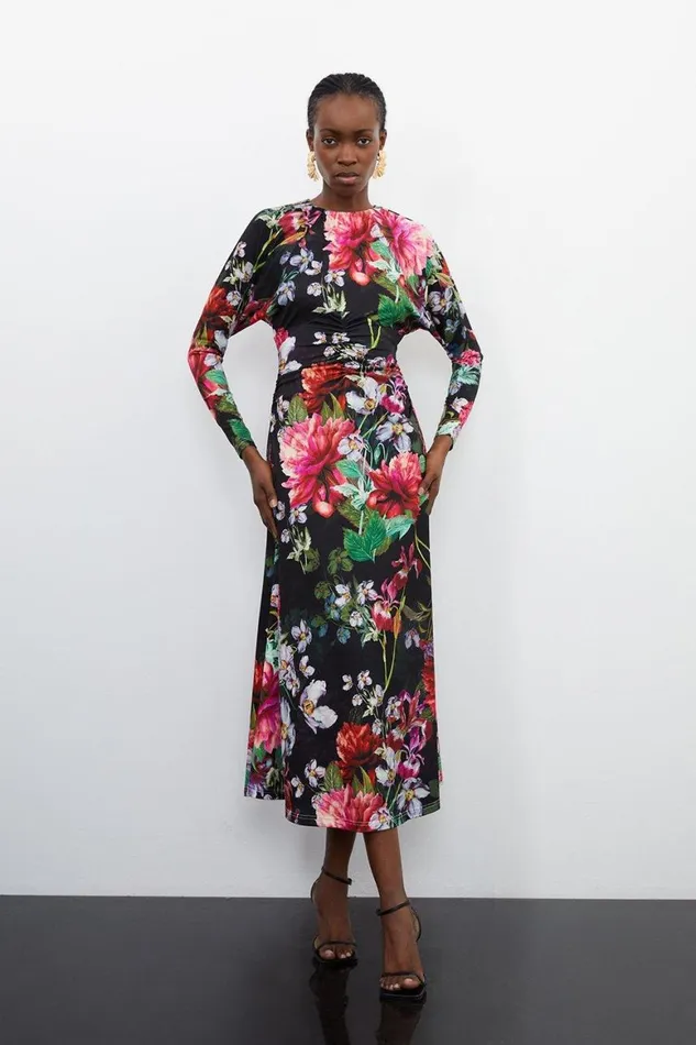Dresses Women Karen Millen Botanic Floral Jersey Crepe Batwing Maxi Dress Floral Dresses Women Karen Millen Botanic Floral Jersey Crepe Batwing Maxi Dress Floral