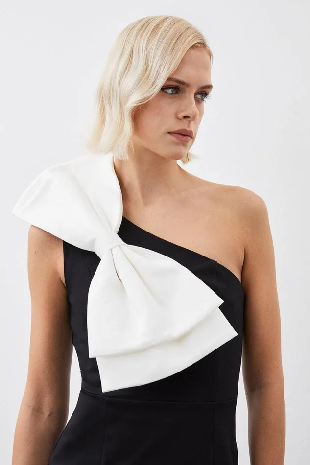 Dresses Women Karen Millen Jersey Ponte Bow Maxi Dress Mono