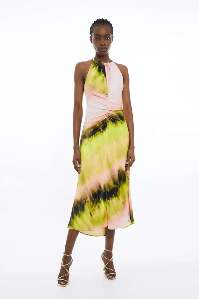 Dresses Women Karen Millen Ombre Print Satin Crepe Woven Maxi Dress Multi