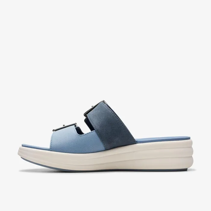Drift Buckle Denim Combination Women Clarks Sandals and Flip Flops