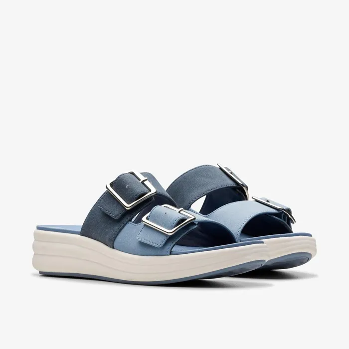 Drift Buckle Denim Combination Women Clarks Sandals and Flip Flops