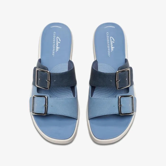 Drift Buckle Denim Combination Women Clarks Sandals and Flip Flops
