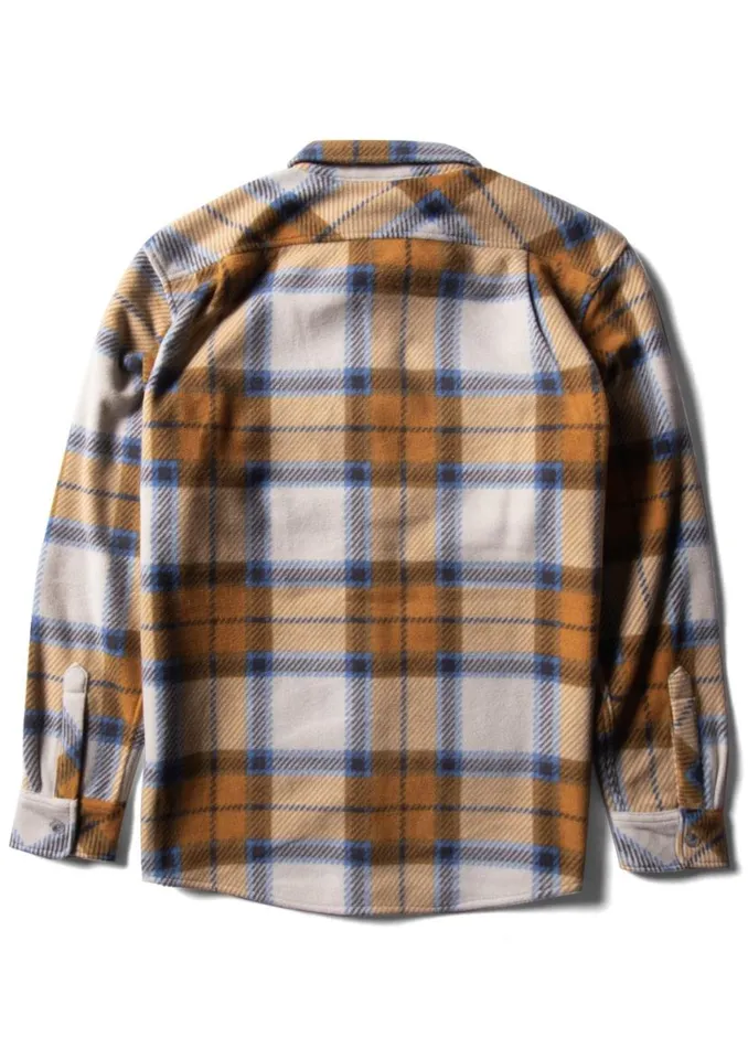 EcoZy Ls Polar Flannel Dark Honey Men Vissla Shirts and Flannels