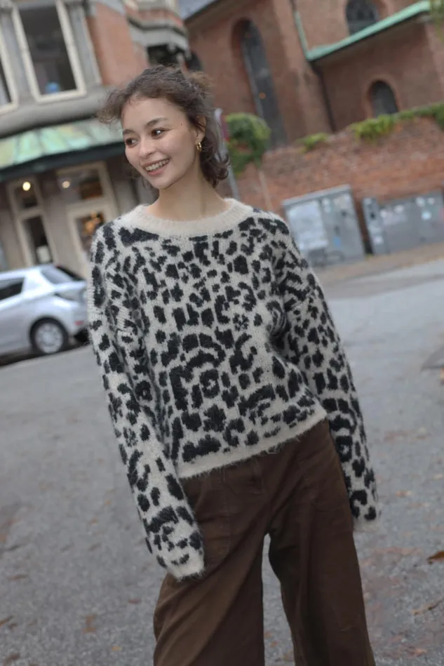 Emily Pullover 8211 Beige Leo Women Cras Knitwear
