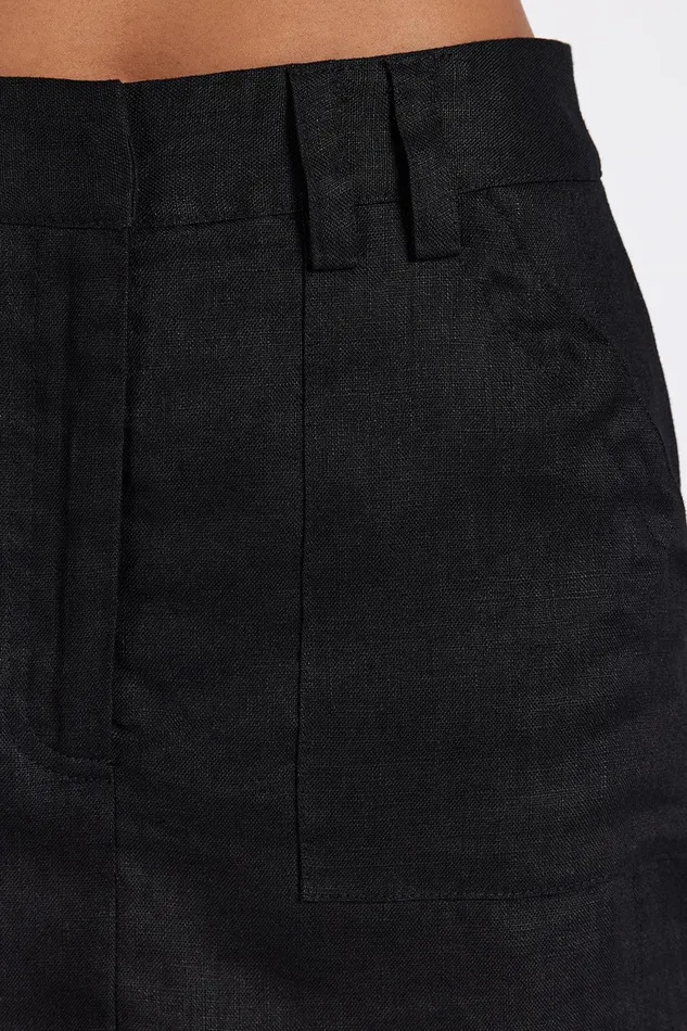 EVA BLACK LINEN SKORT Women DISSH Mini