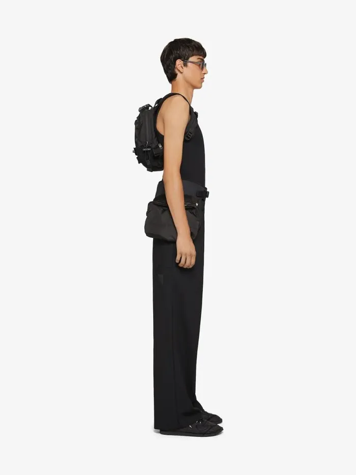 Extra Wide Chino Pants In Canvas Black Men Givenchy Pants and Shorts