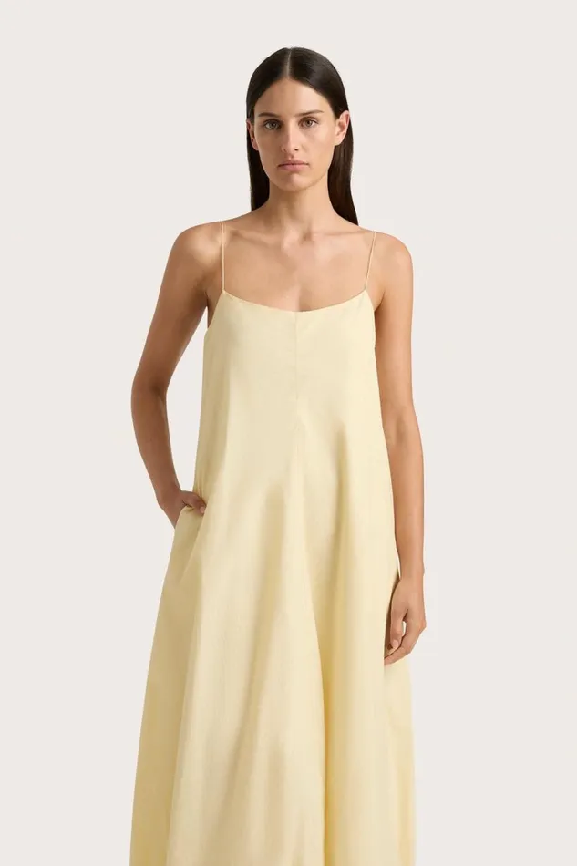 Faithfull The Brand Dresses Anais Maxi Dress Lemon 8211 Women Faithfull The Brand Dresses Anais Maxi Dress Lemon 8211 Women