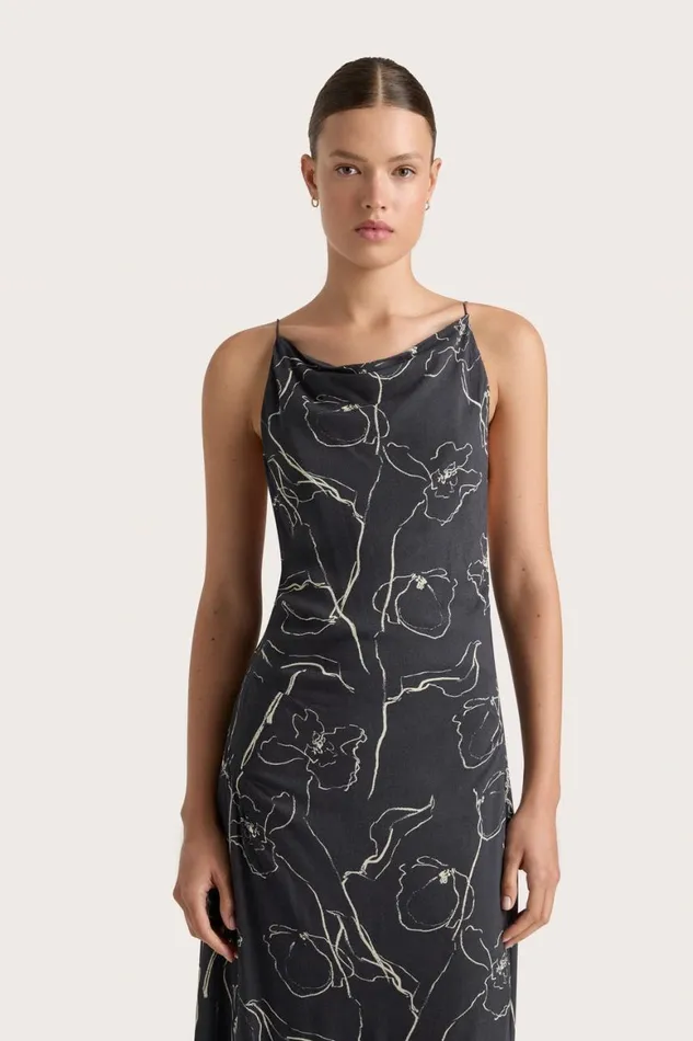 Faithfull The Brand Dresses Aurelie Maxi Dress Calla Charred Navy 8211 Women Faithfull The Brand Dresses Aurelie Maxi Dress Calla Charred Navy 8211 Women
