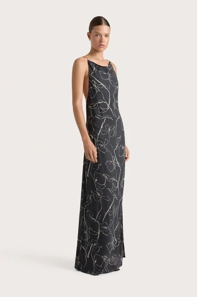 Faithfull The Brand Dresses Aurelie Maxi Dress Calla Charred Navy 8211 Women Faithfull The Brand Dresses Aurelie Maxi Dress Calla Charred Navy 8211 Women