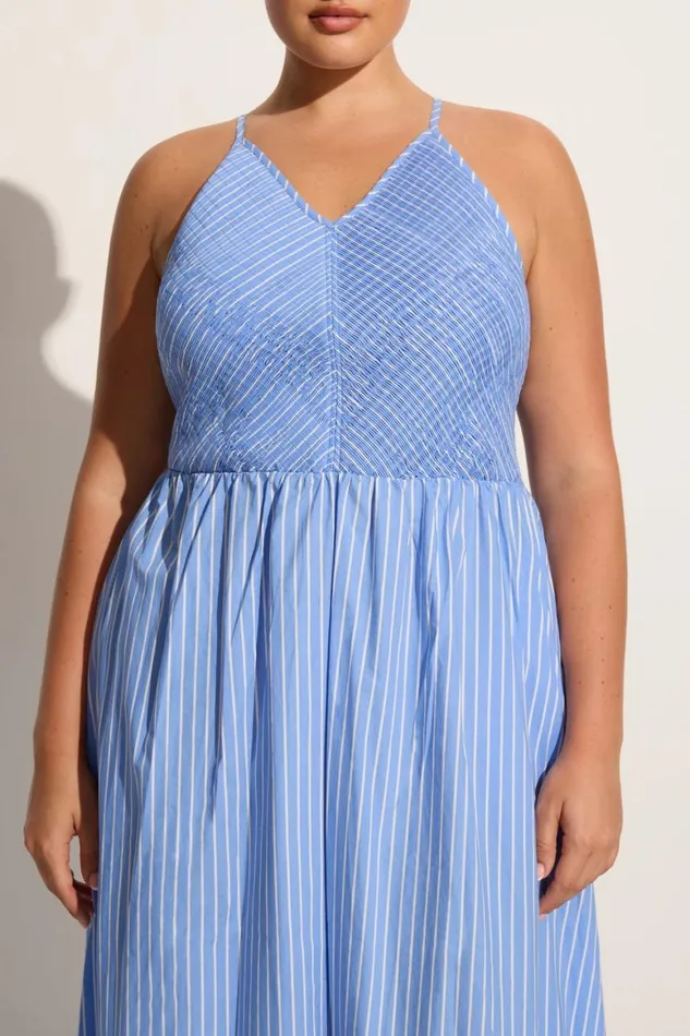 Faithfull The Brand Dresses Camera Midi Dress Baratti Stripe 8211 Final Sale 8211 Women Faithfull The Brand Dresses Camera Midi Dress Baratti Stripe 8211 Final Sale 8211 Women