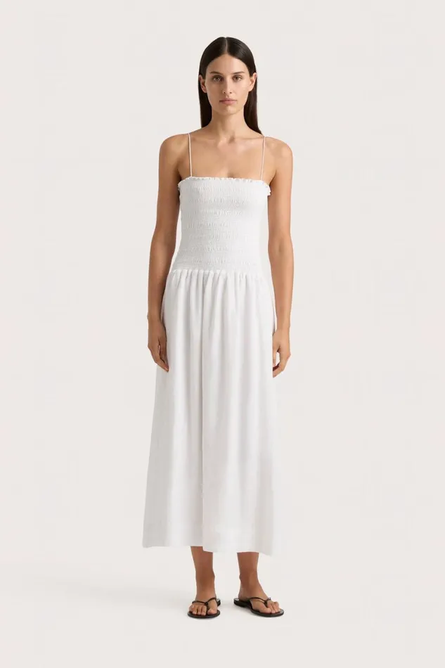Faithfull The Brand Dresses Geriba Midi Dress White 8211 Women