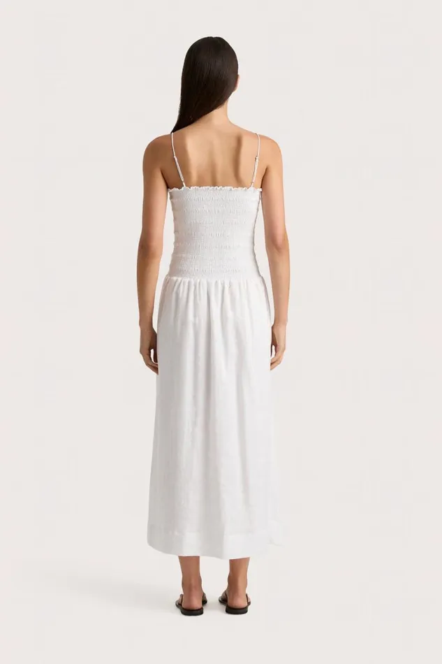 Faithfull The Brand Dresses Geriba Midi Dress White 8211 Women Faithfull The Brand Dresses Geriba Midi Dress White 8211 Women
