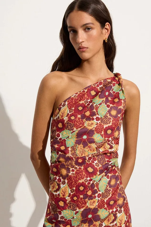 Faithfull The Brand Dresses Jomana Midi Dress La Mira Floral Ruby 8211 Final Sale 8211 Women Faithfull The Brand Dresses Jomana Midi Dress La Mira Floral Ruby 8211 Final Sale 8211 Women