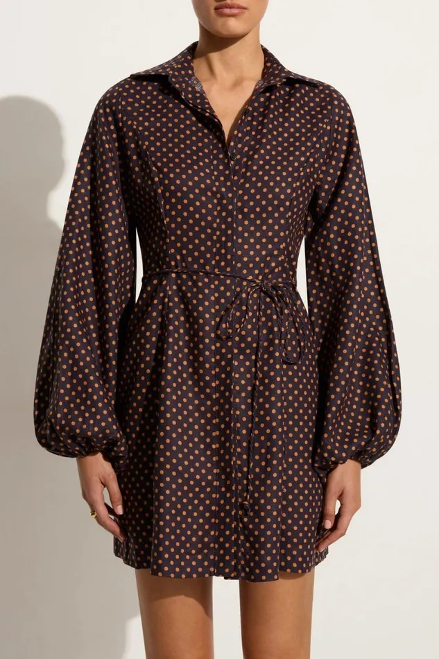 Faithfull The Brand Dresses Rae Mini Dress Ludovica Polka Dot 8211 Final Sale 8211 Women Faithfull The Brand Dresses Rae Mini Dress Ludovica Polka Dot 8211 Final Sale 8211 Women