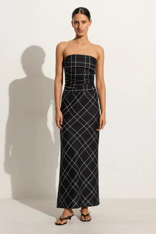 Faithfull The Brand Skirts and Shorts Dalicenca Skirt Letizia Check Black 8211 Final Sale 8211 Women Faithfull The Brand Skirts and Shorts Dalicenca Skirt Letizia Check Black 8211 Final Sale 8211 Women