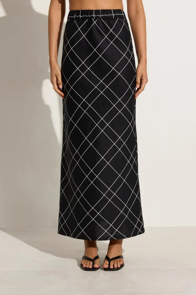 Faithfull The Brand Skirts and Shorts Dalicenca Skirt Letizia Check Black 8211 Final Sale 8211 Women Faithfull The Brand Skirts and Shorts Dalicenca Skirt Letizia Check Black 8211 Final Sale 8211 Women