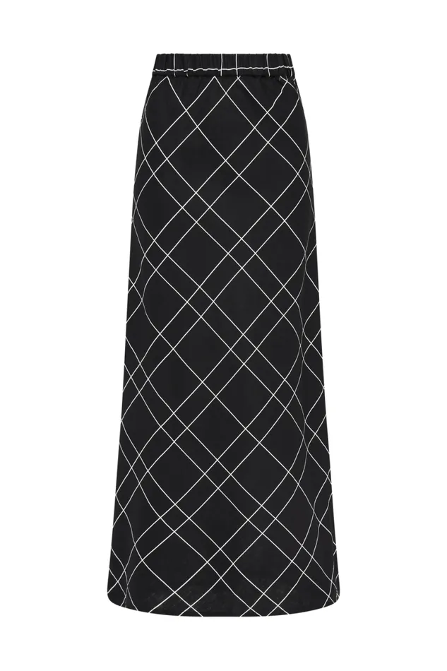 Faithfull The Brand Skirts and Shorts Dalicenca Skirt Letizia Check Black 8211 Final Sale 8211 Women Faithfull The Brand Skirts and Shorts Dalicenca Skirt Letizia Check Black 8211 Final Sale 8211 Women