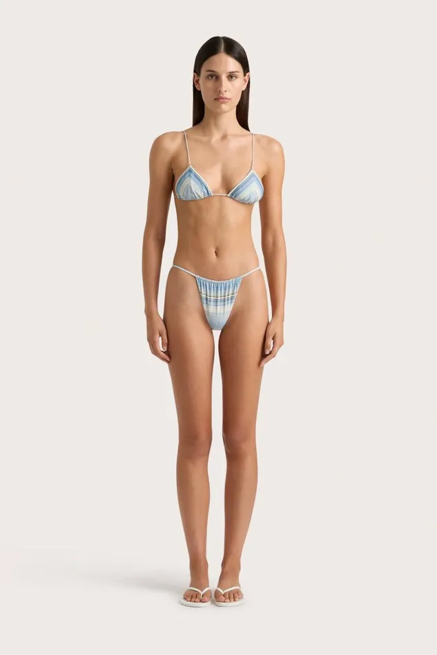 Faithfull The Brand Swim Elea Bikini Bottom Futura Stripe Sky Blue 8211 Women