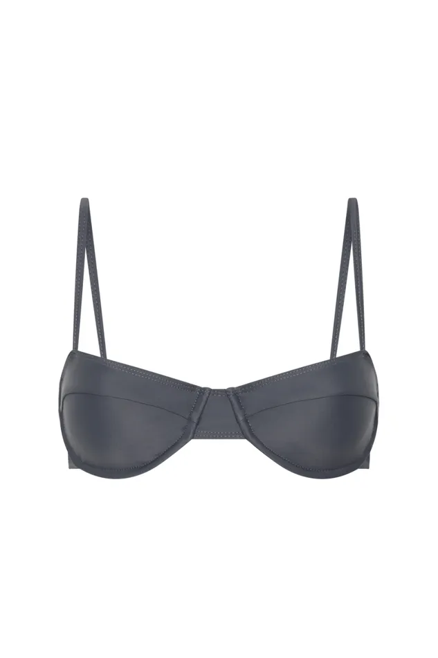 Faithfull The Brand Swim Farrah Bikini Top Charred Navy 8211 Women Faithfull The Brand Swim Farrah Bikini Top Charred Navy 8211 Women
