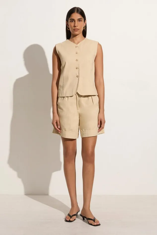 Faithfull The Brand Tops Delfina Vest Bleached Sand 8211 Women