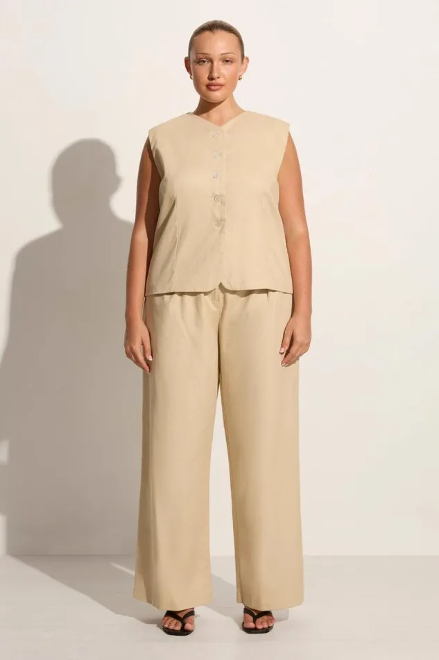 Faithfull The Brand Tops Delfina Vest Bleached Sand 8211 Women Faithfull The Brand Tops Delfina Vest Bleached Sand 8211 Women