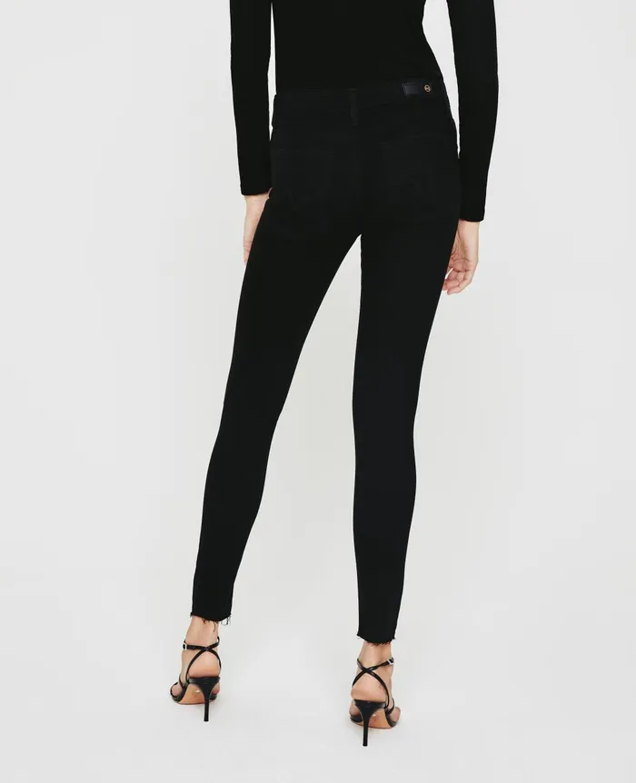 Farrah Skinny Ankle 1 Year Midnight Black Destruct Women AG Jeans Denim Farrah Skinny Ankle 1 Year Midnight Black Destruct Women AG Jeans Denim