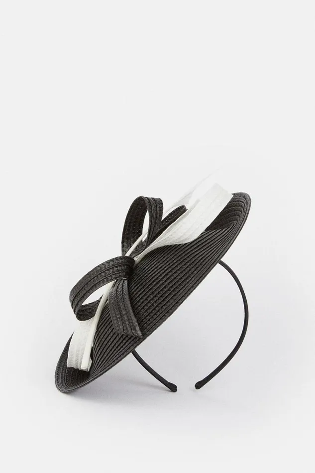 Fascinators Women Karen Millen Mono Loop Detail Fascinator Mono