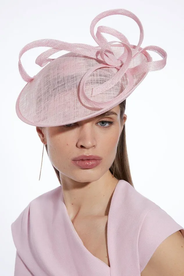 Fascinators Women Karen Millen Spiral Detail Fascinator Blush
