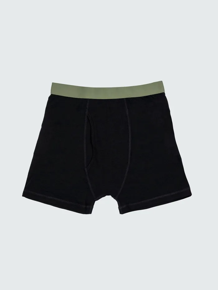 Finisterre Base Layers and Underwear Men Eddy 20 Merino Wool Boxers Blackolive Finisterre Base Layers and Underwear Men Eddy 20 Merino Wool Boxers Blackolive