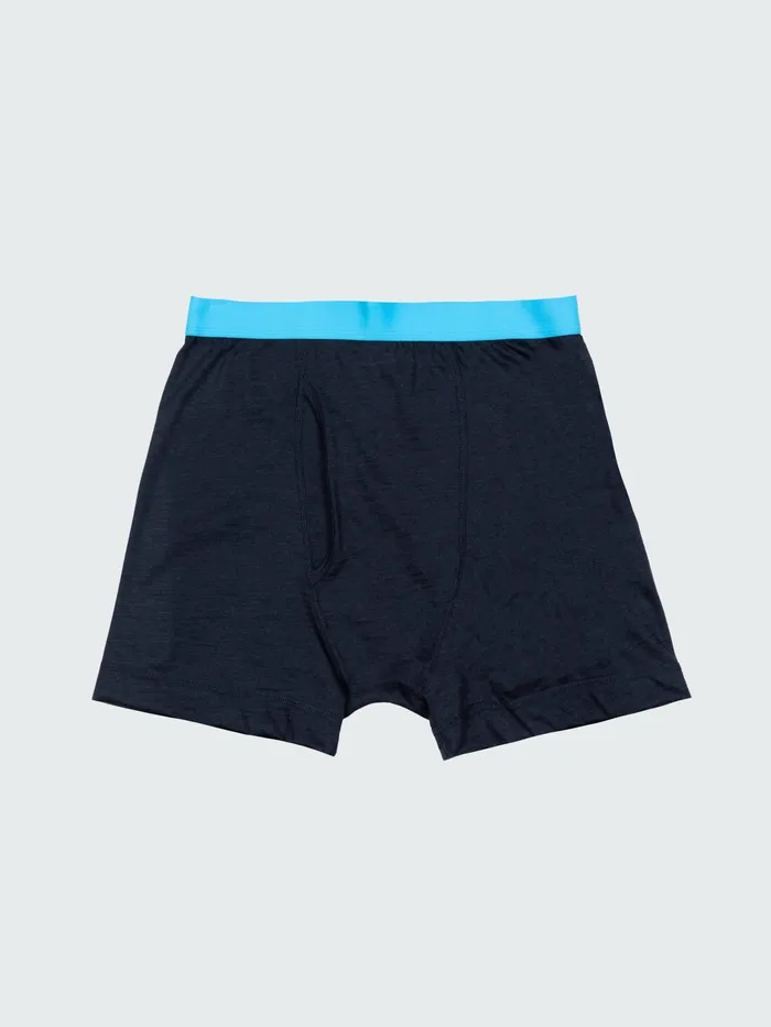 Finisterre Base Layers and Underwear Men Eddy 20 Merino Wool Boxers Navycyan