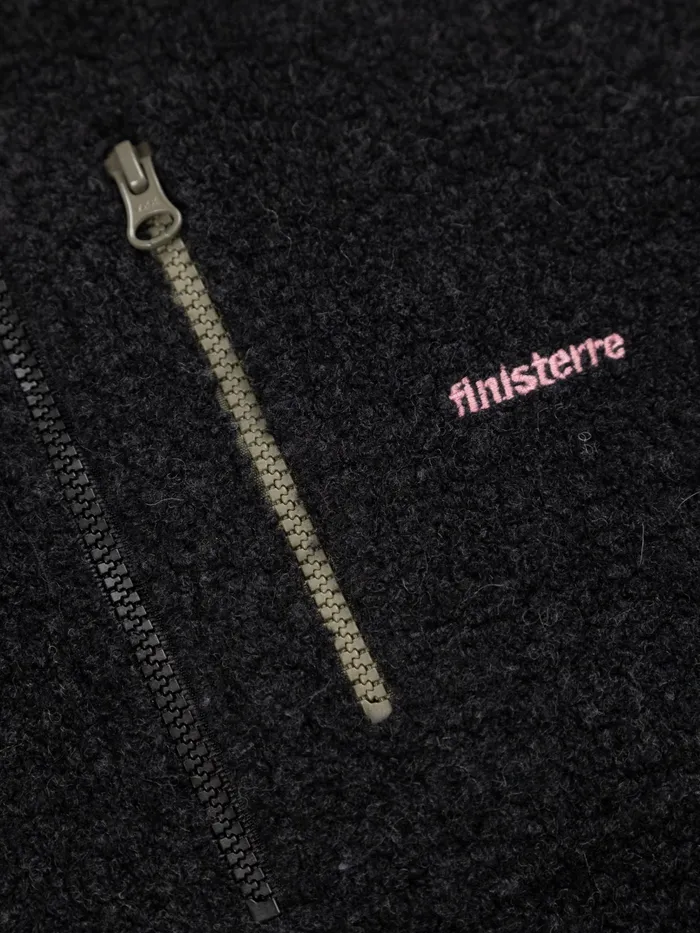 Finisterre Fleece Women Hegen 14 Zip Wool Fleece Raven Black