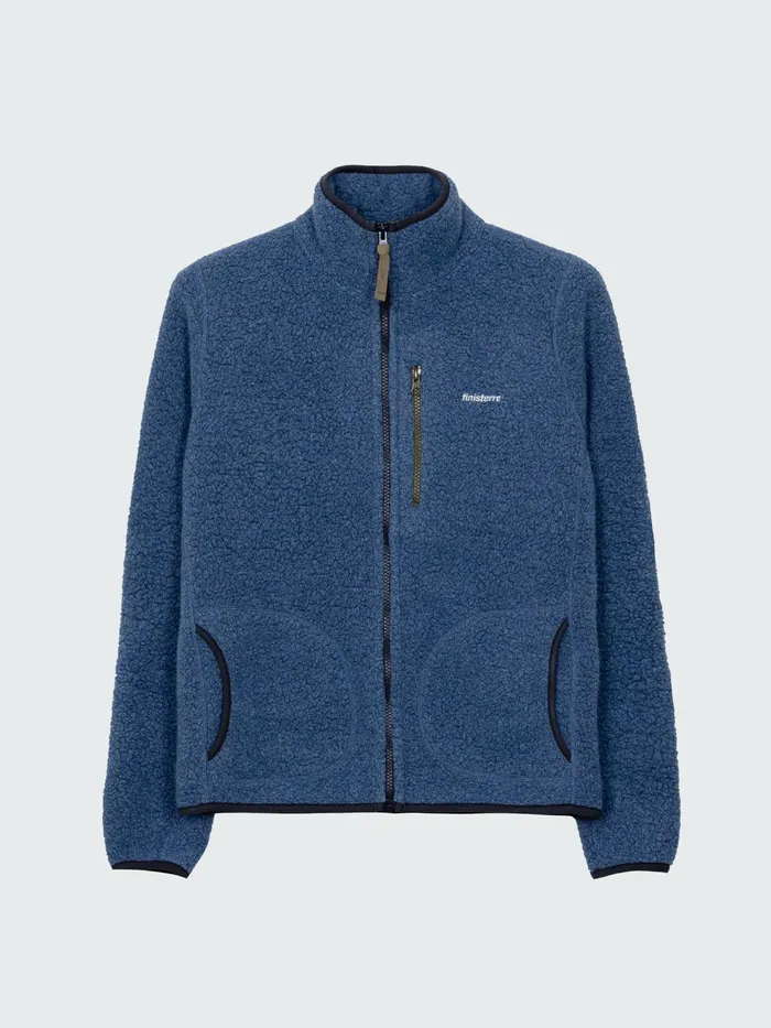 Finisterre Fleece Women Hegen Full Zip Wool Fleece Coastal Fjord
