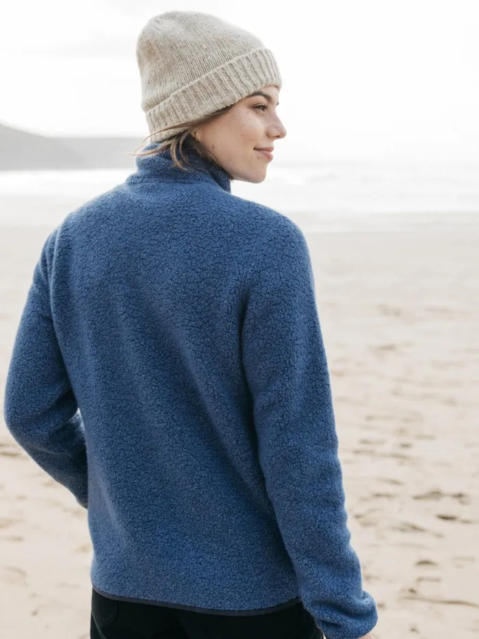 Finisterre Fleece Women Hegen Full Zip Wool Fleece Coastal Fjord