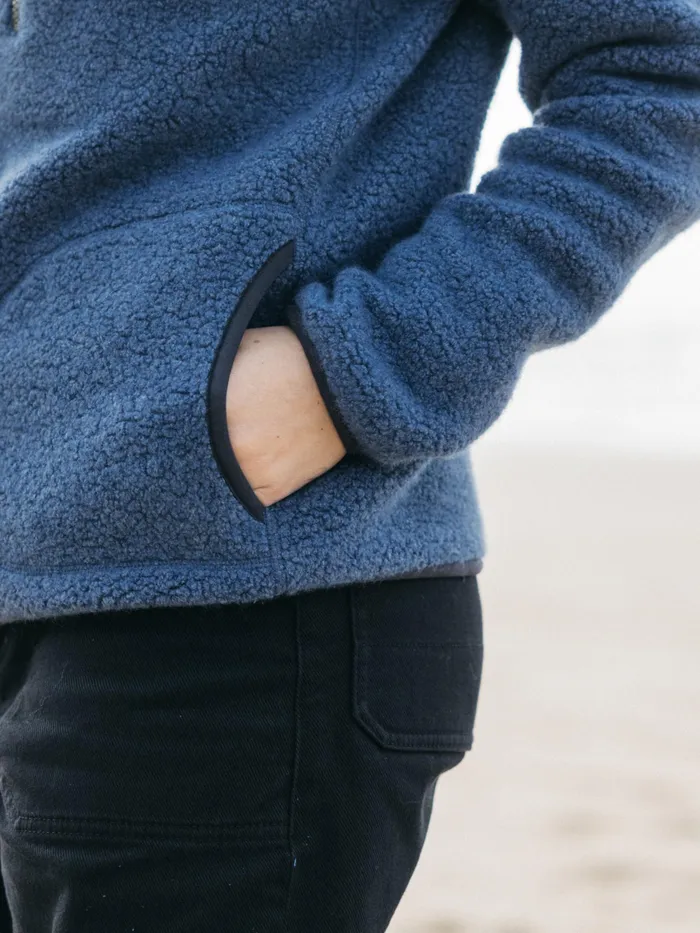Finisterre Fleece Women Hegen Full Zip Wool Fleece Coastal Fjord
