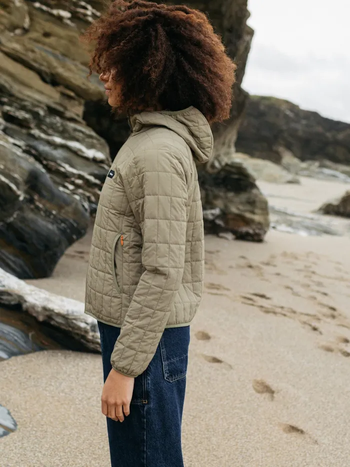 Finisterre Jackets and Coats Women Firecrest Hooded Jacket Willow Green