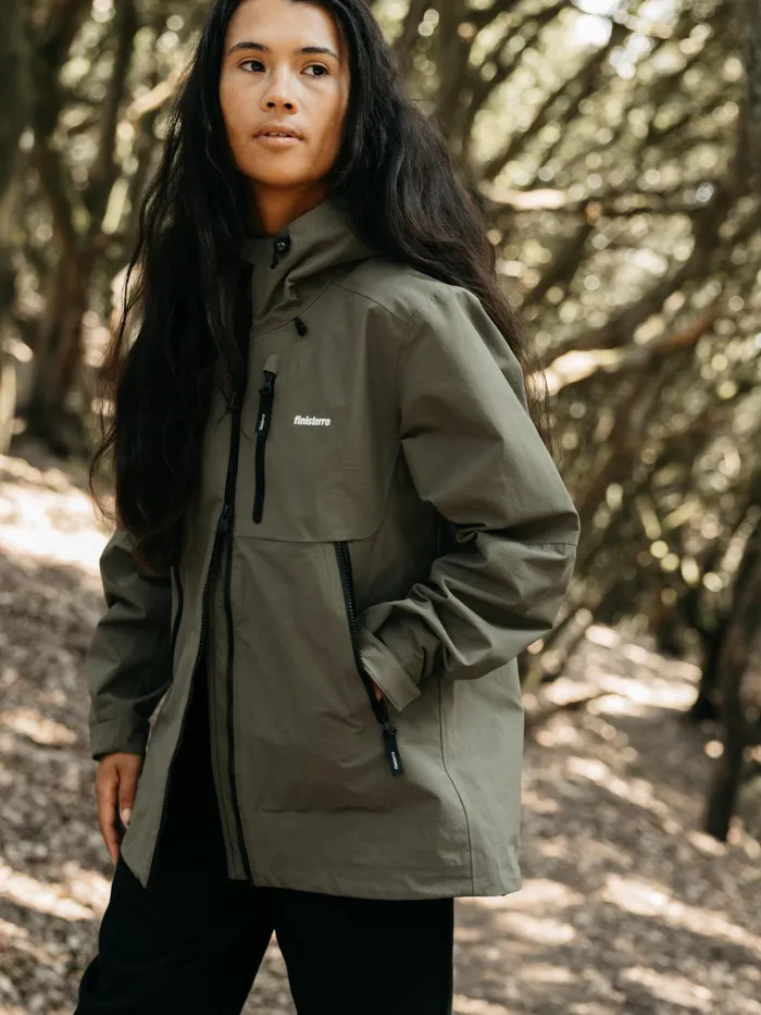 Finisterre Jackets and Coats Women Stormbird Waterproof Jacket Olive