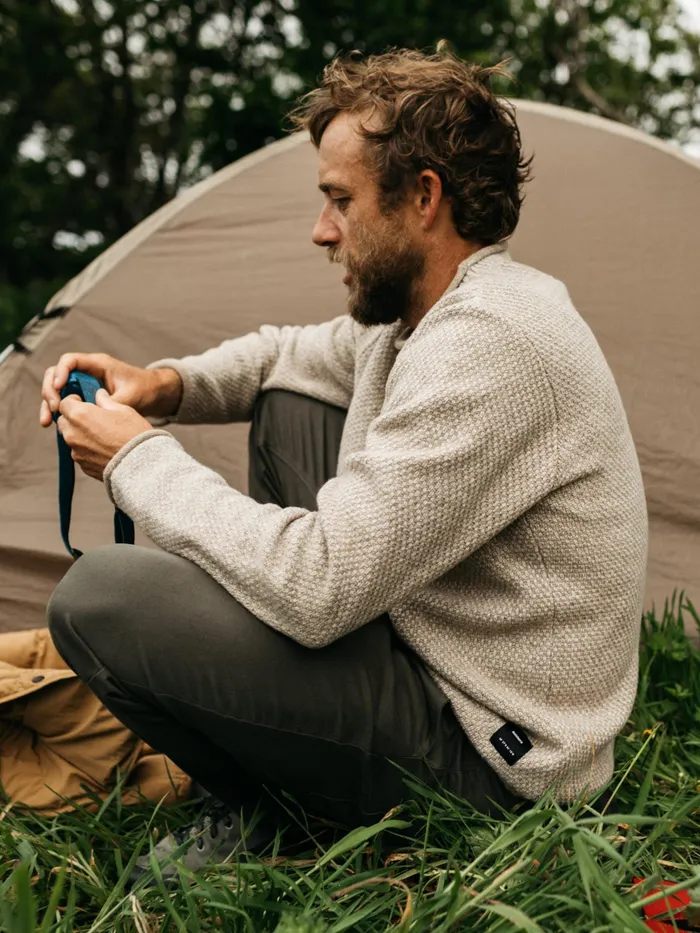 Finisterre Knitwear Men Barents Sweater Oatmeal
