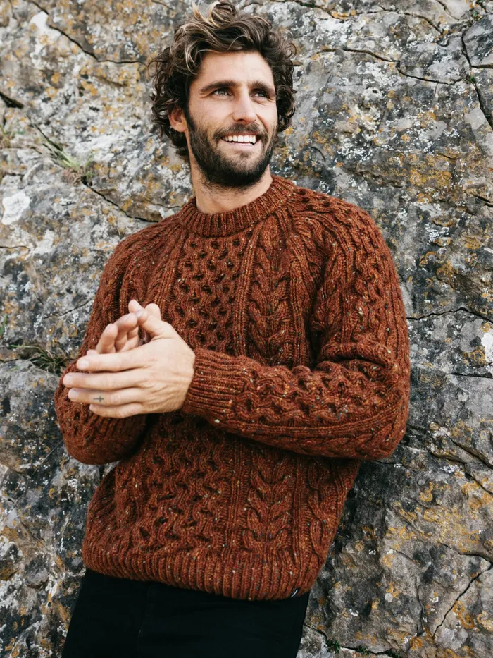 Finisterre Knitwear Men Cabet Sweater Copper