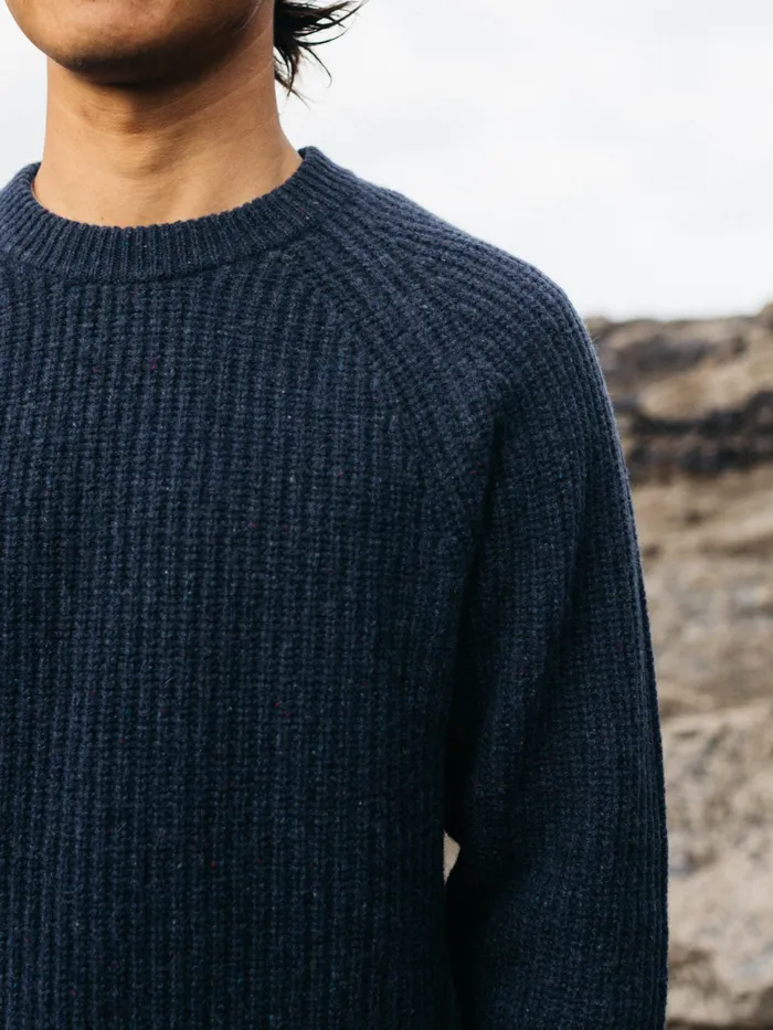 Finisterre Knitwear Men Mora Knit Sweater Navy