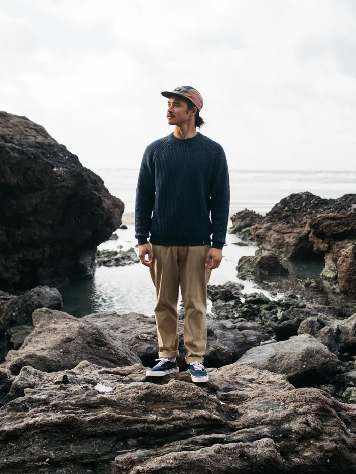Finisterre Knitwear Men Mora Knit Sweater Navy