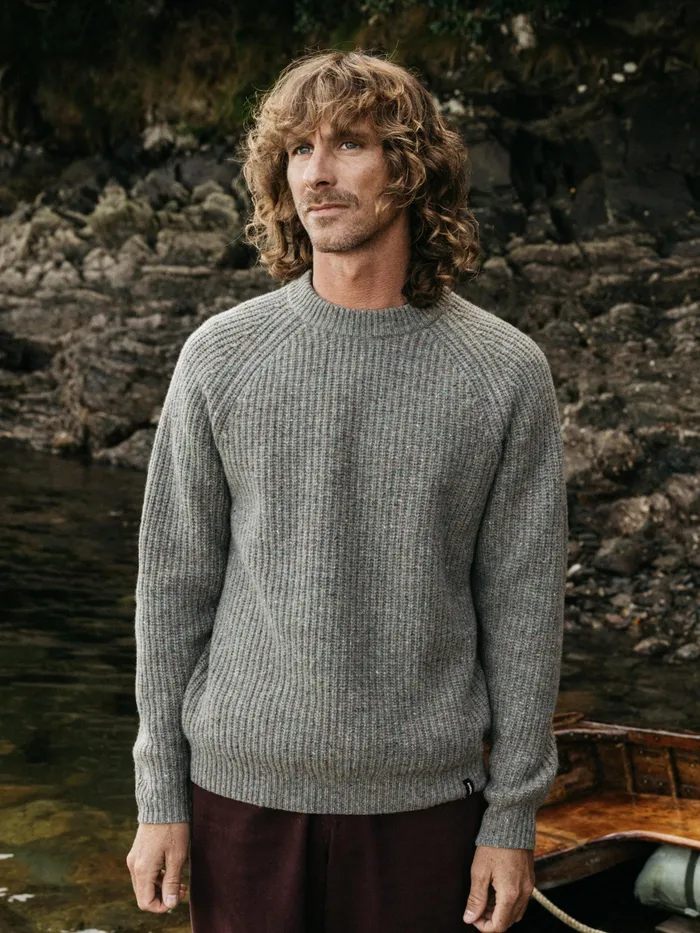 Finisterre Knitwear Men Mora Knit Sweater Wild Sage