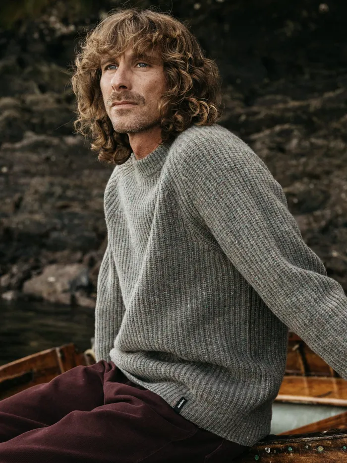 Finisterre Knitwear Men Mora Knit Sweater Wild Sage