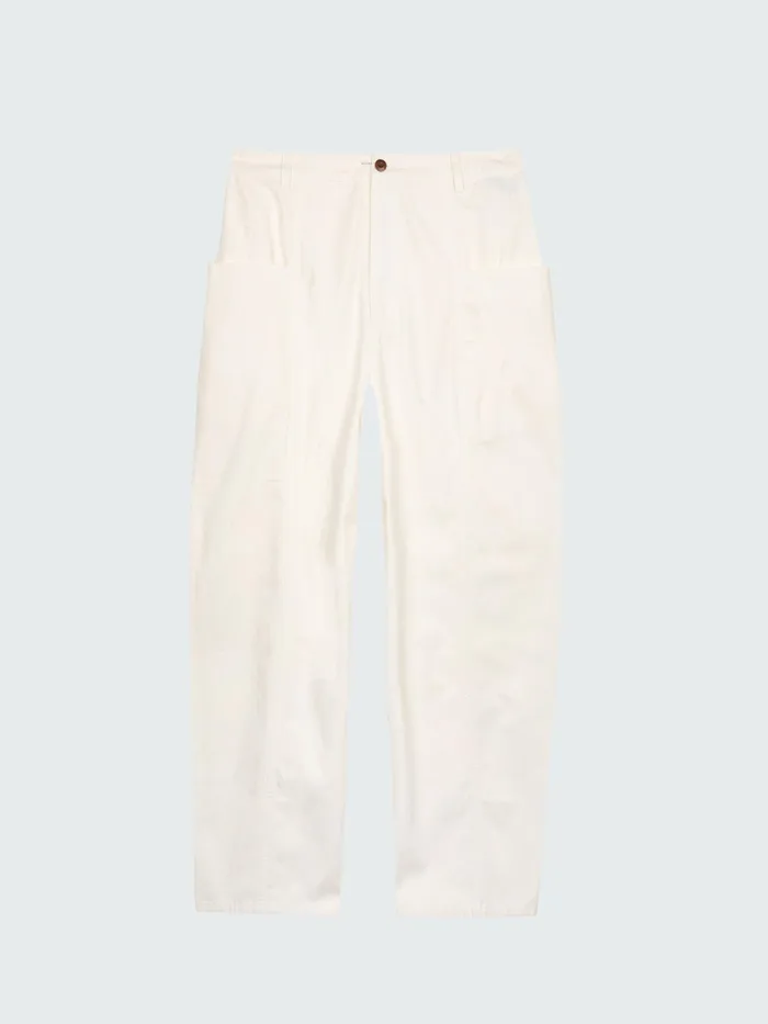 Finisterre Pants Women Croft Workwear Balloon Pant Ecru