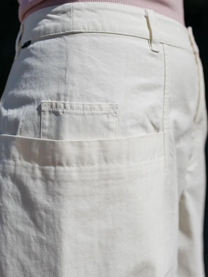 Finisterre Pants Women Croft Workwear Balloon Pant Ecru