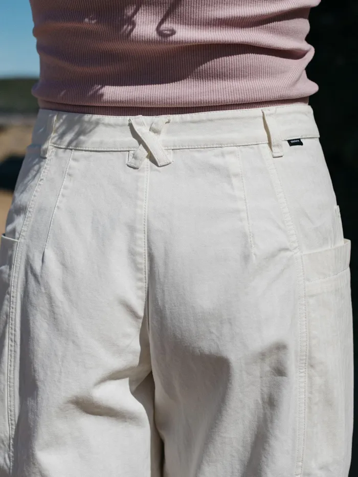 Finisterre Pants Women Croft Workwear Balloon Pant Ecru