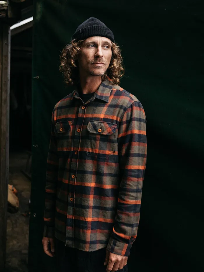 Finisterre Shirts Men Beardsmore Shirt Dark Rosewood Check