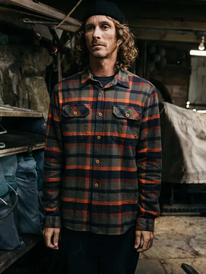 Finisterre Shirts Men Beardsmore Shirt Dark Rosewood Check