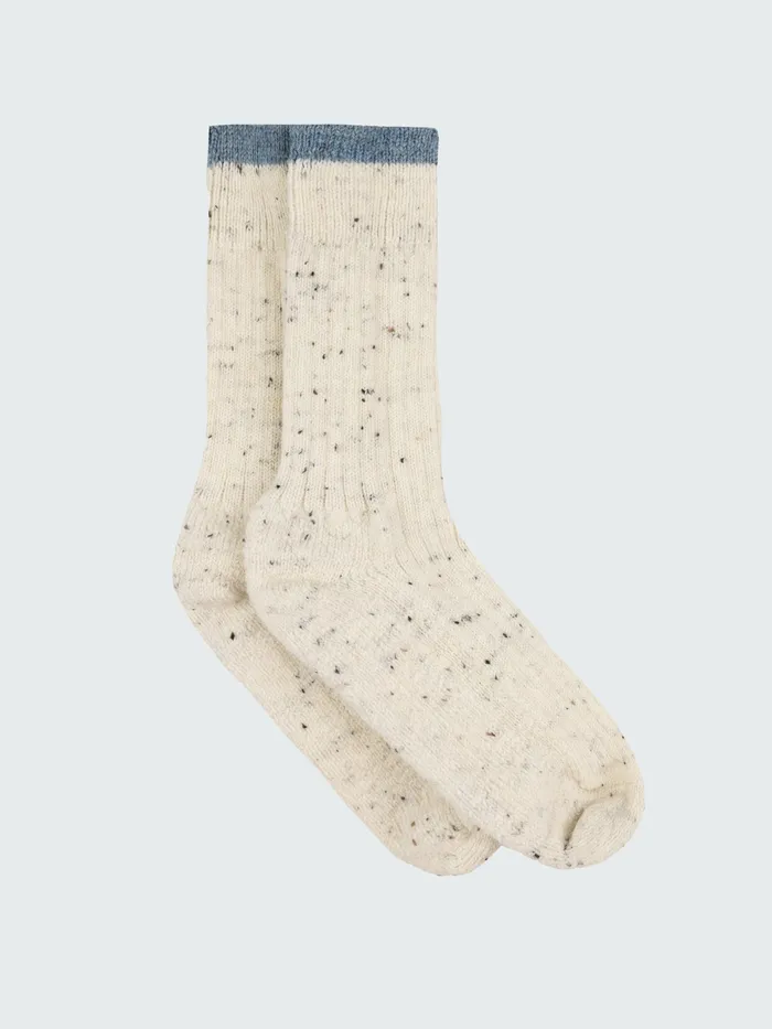 Finisterre Socks MenWomen Bosun Sock Ecrusky Blue